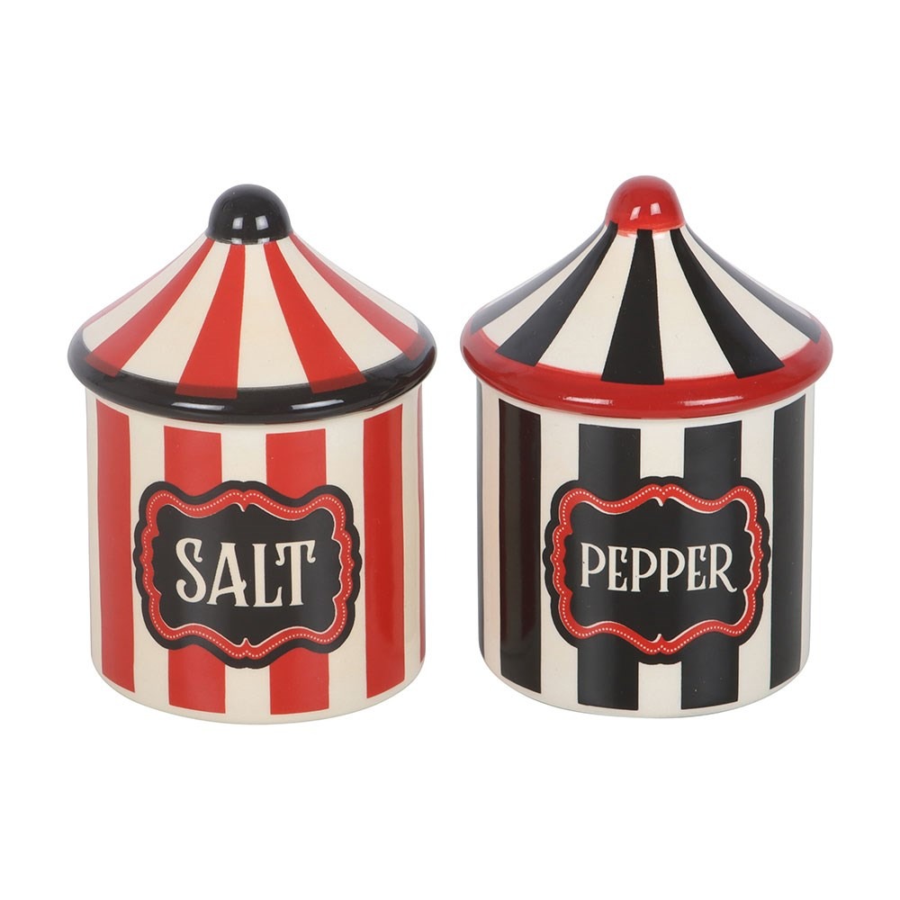Something Different - Circus Tent Salz und Pfefferstreuer - Schwarz/Weiß